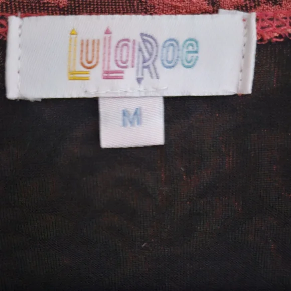 LuLaRoe | Sarah Cardigan | M | Duster | Rust | Textured | Mid-Calf | Floral - Picture 3 of 7